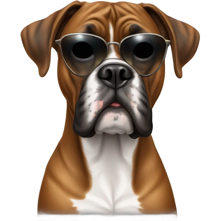 Brindle boxer with sunglasses  emoji