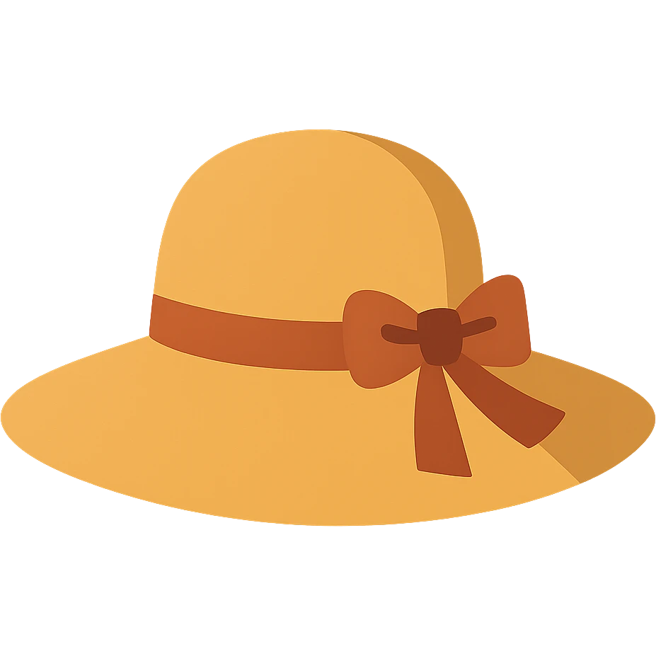 Flat design style Sophie hat emoji
