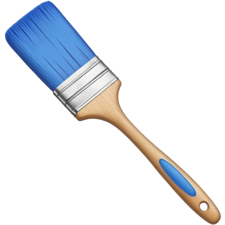 art blue paint brush  emoji