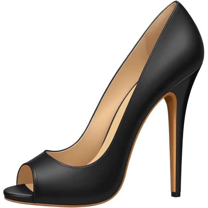 open toe black high heels emoji
