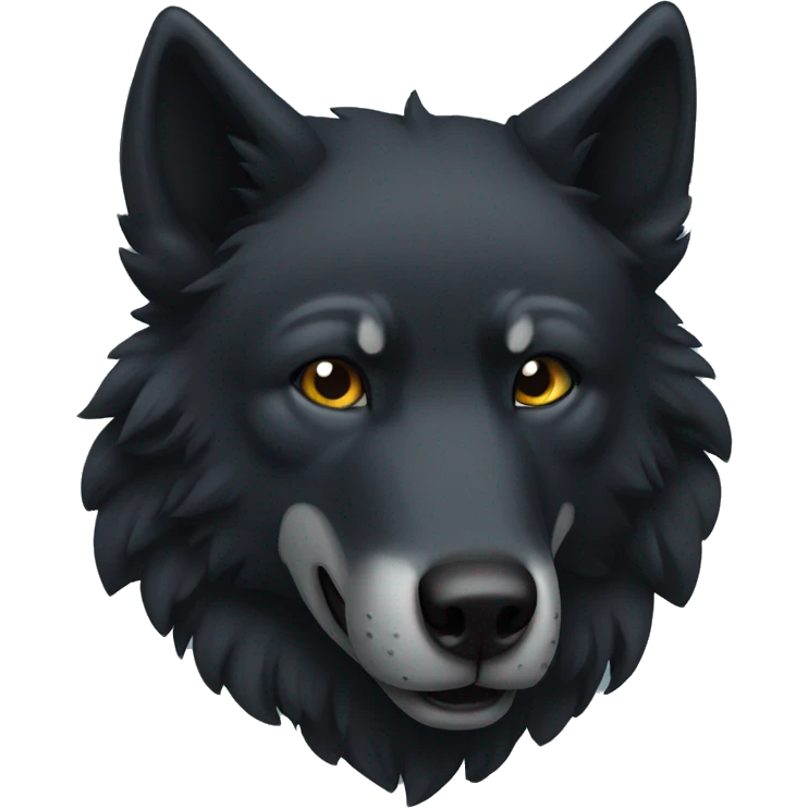 Black wolf emoji