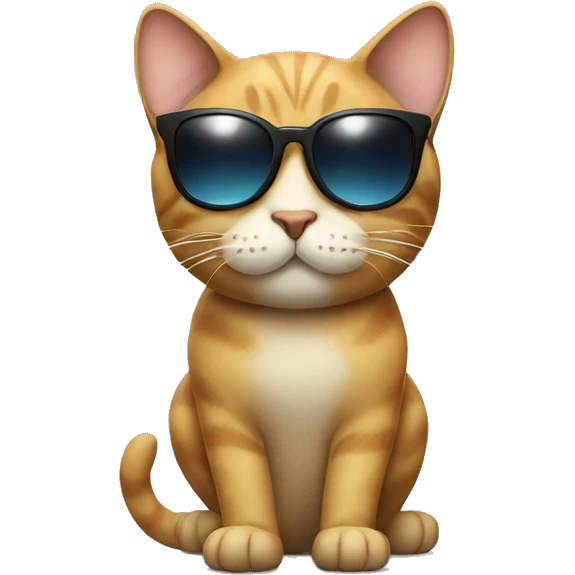 Cat with sunglasses emoji