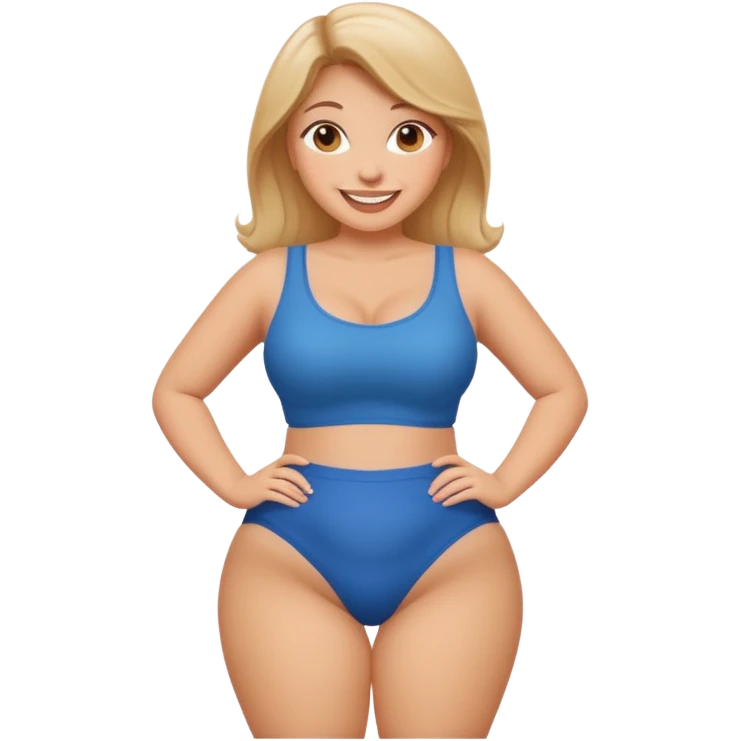 Extremely large butt white girl emoji