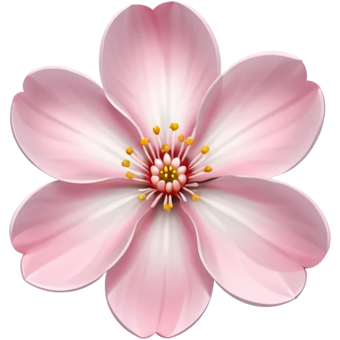 white sakura with a transparent center emoji