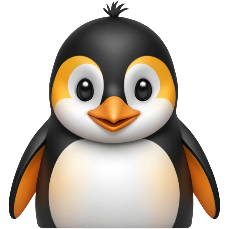 
a Penguin smiling with eyes emoji
