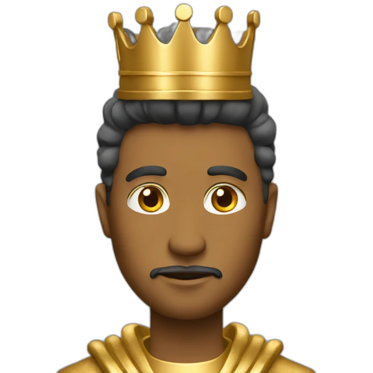 king with golden metallic coat emoji