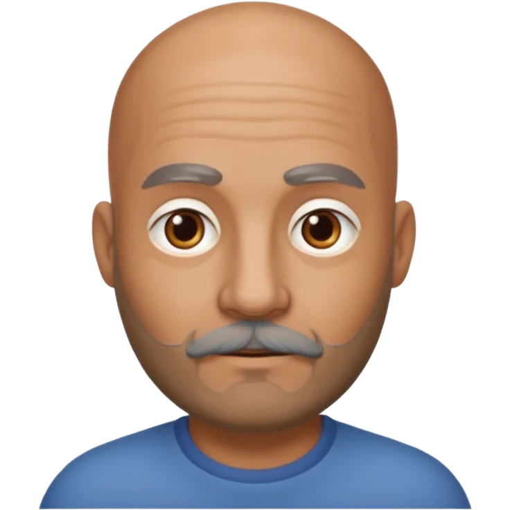 Bald brown man with grey beard emoji
