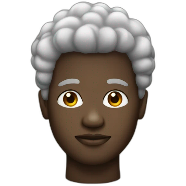 black afro guy with earrings emoji