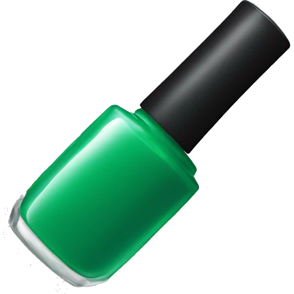 Green nail polish bottle emoji