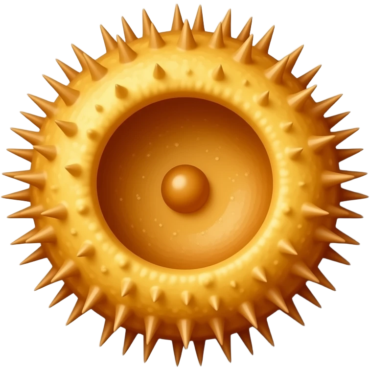 TEN FRIED SEA URCHINS ON A PLATE emoji