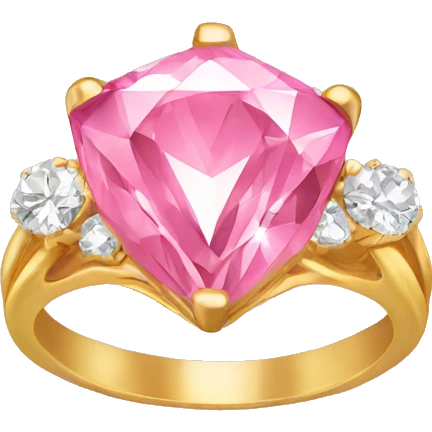 Pink diamond ring  emoji