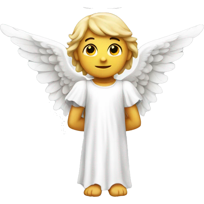 A white angel with wings emoji