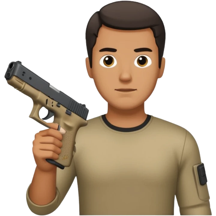GUY HOLDING A GLOCK 19 GEN 5 emoji