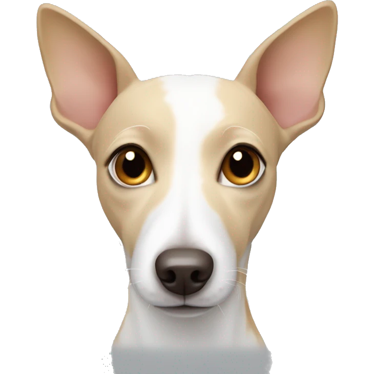 White and beige rat terrier emoji