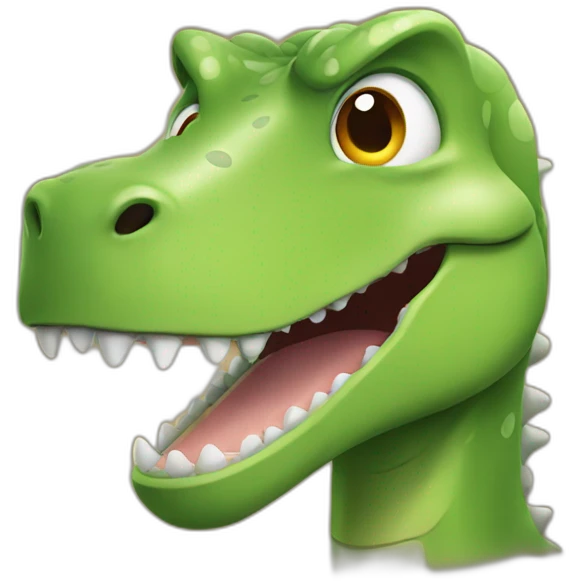 a dinosaur smiling at you emoji