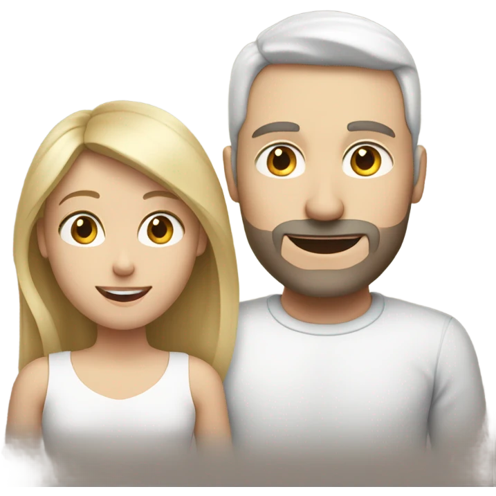  family -dad+white +dark hair, mom+ white+long blonde hair and son+white+dark hair emoji