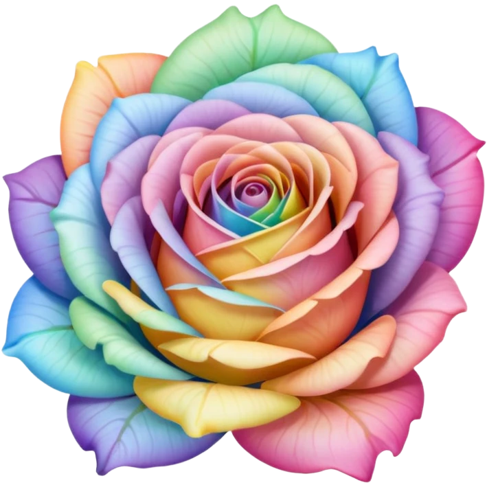 Pastel Rainbow Rose emoji