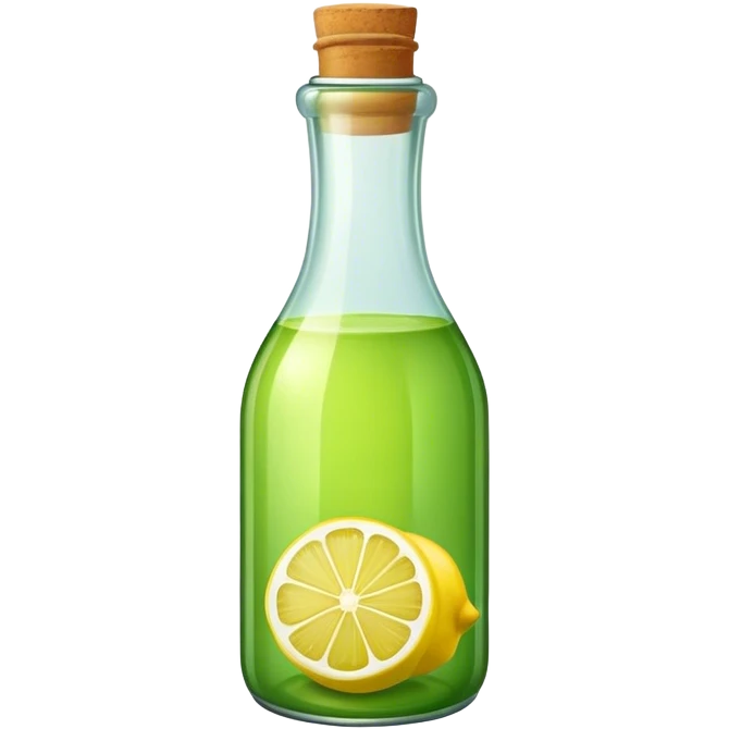Green lemon juice bottle emoji