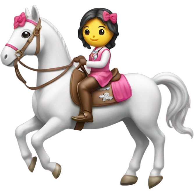 Hello kitty riding a horas emoji