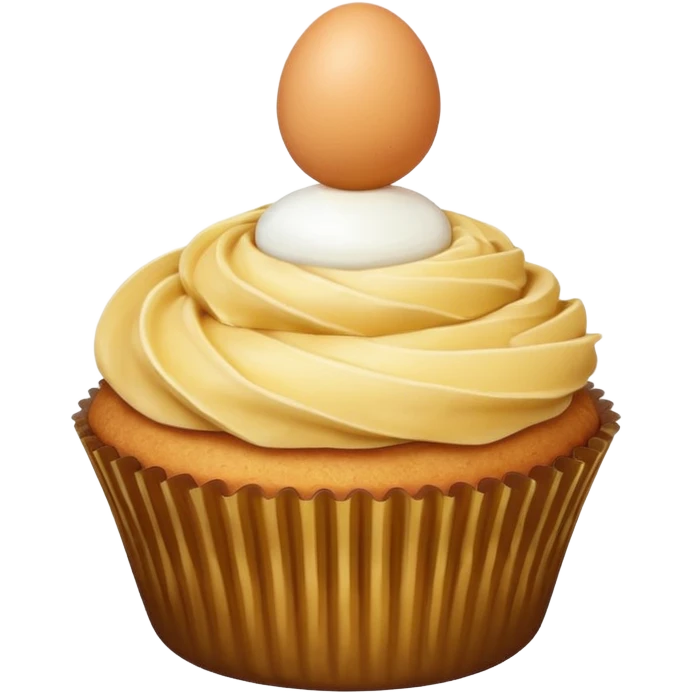 Cupcake With Egg emoji
