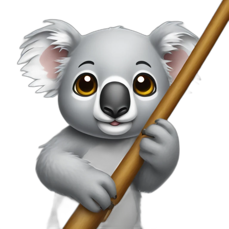 Koala fisching with a fisching-rod emoji