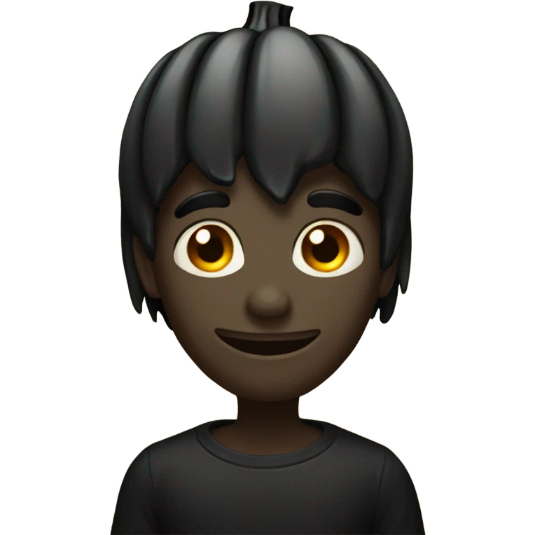 A black pumpkin  emoji