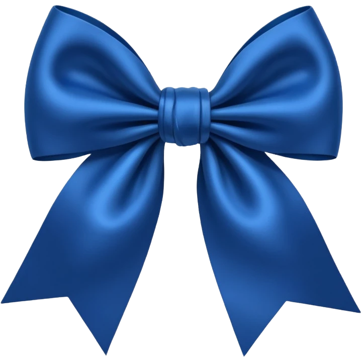 Laço azul escuro emoji