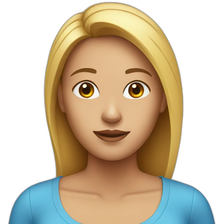 women-with-blue-shirt emoji