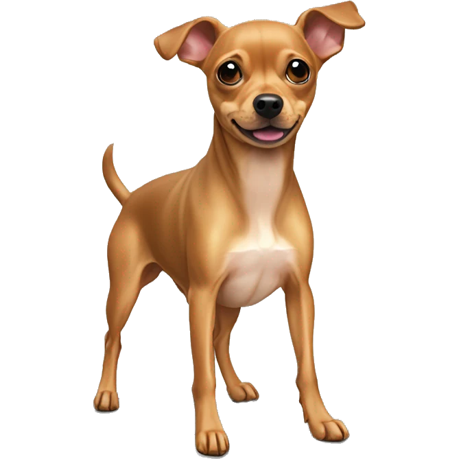 Small light brown Miniature Pinscher mix Azawakh mix Chihuahua  emoji