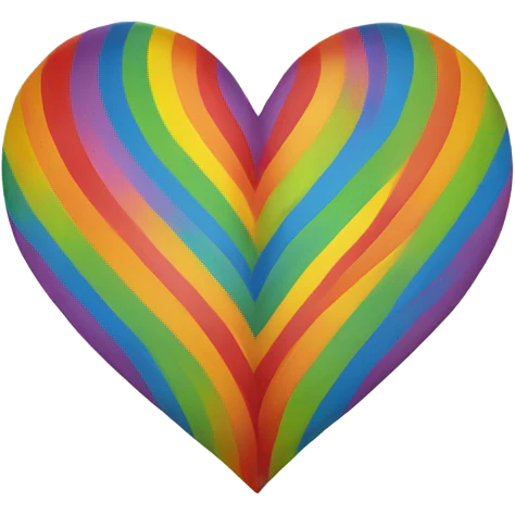 A rainbow heart emoji