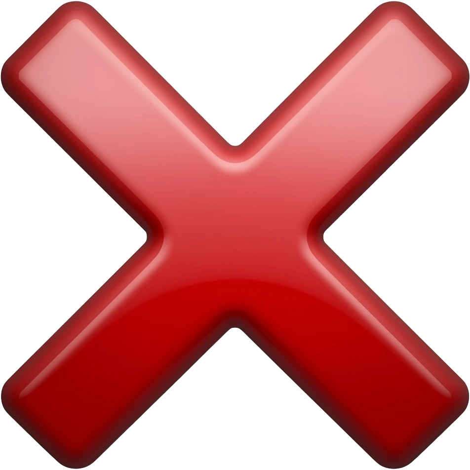 Emoji de una X roja emoji