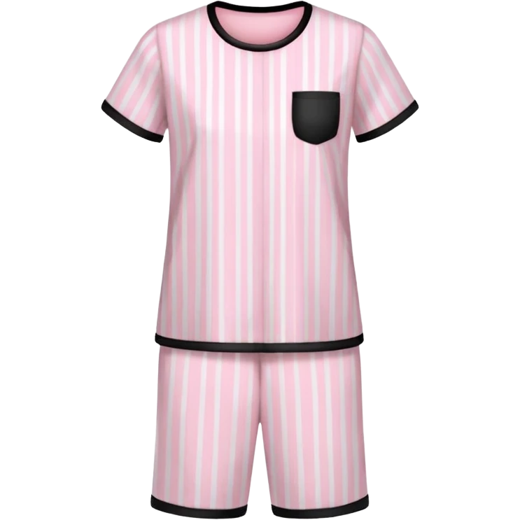 victoria secret pjs light pink and black stripes emoji