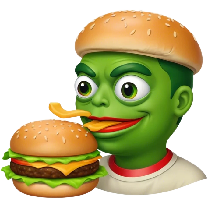 pepe eat mcdonald's emoji
