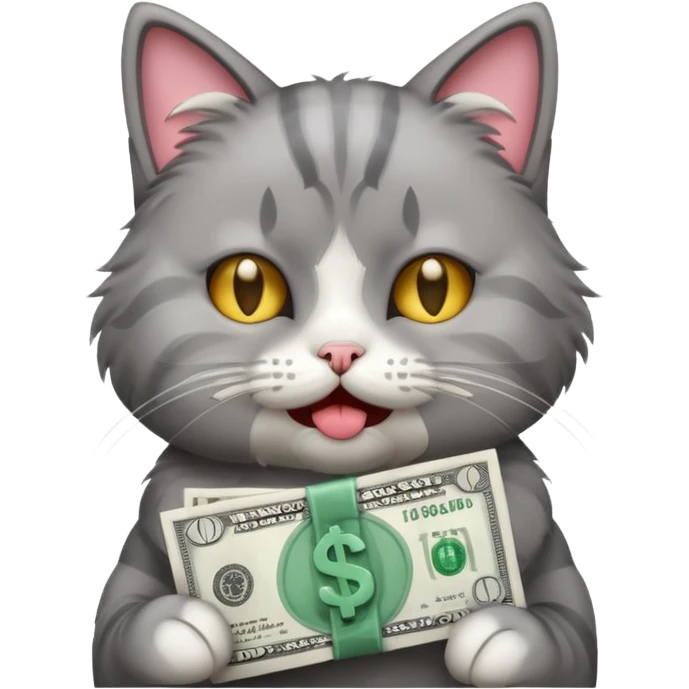 Cat crying spending money emoji