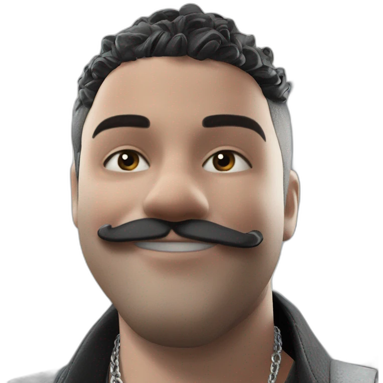 confident black-haired man with beard emoji