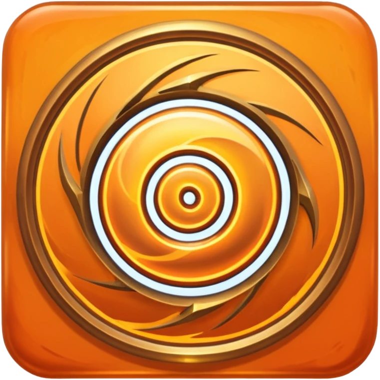 The Heathstone spiral logo but orange emoji