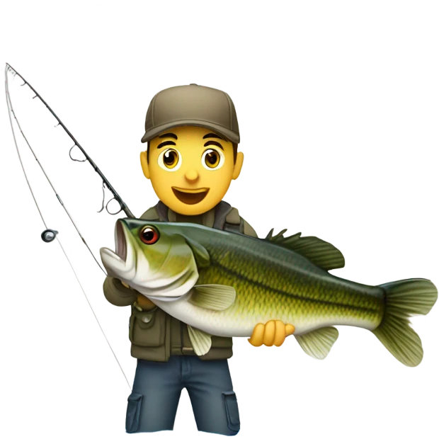 Bass fishing emoji