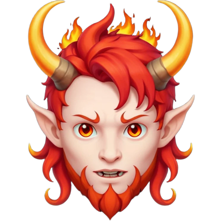 fire hair devil emoji