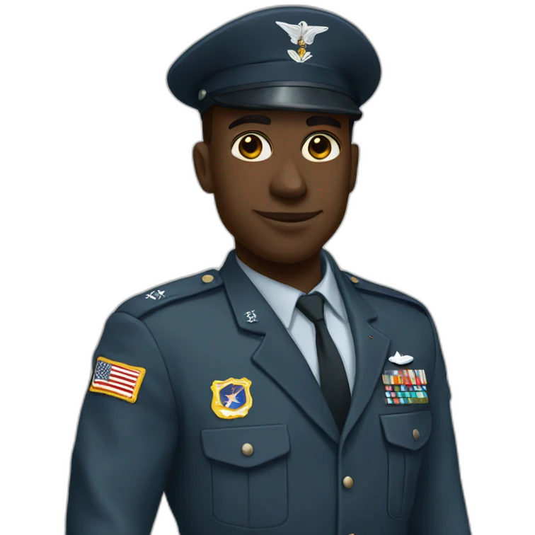 Air force black emoji