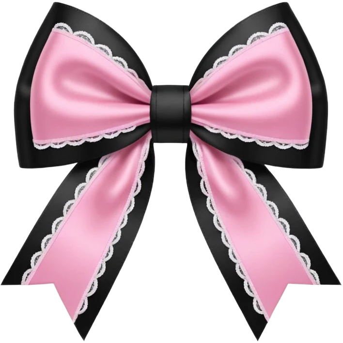 BLACKPINK-inspired gothic bow , no hearts, black and pink, cute, remove background emoji