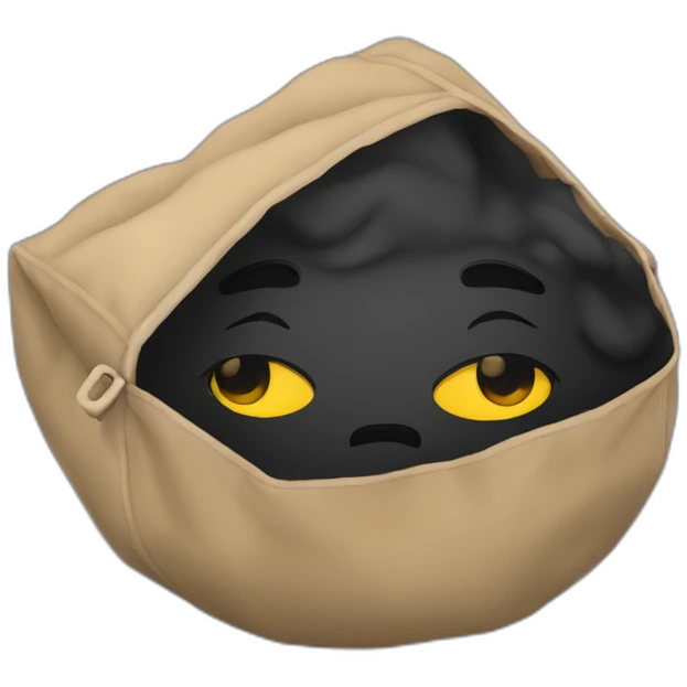 Noir dans sac de couchage emoji