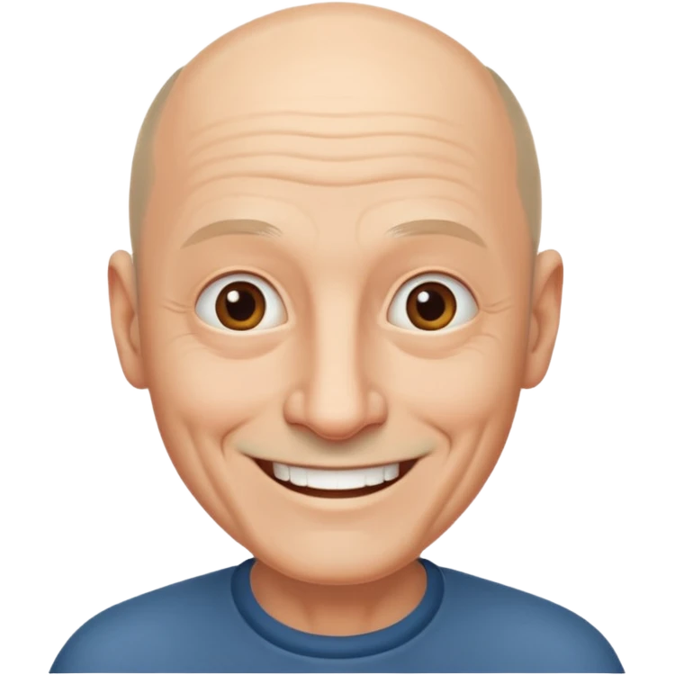Homme 60 ans presque chauve emoji