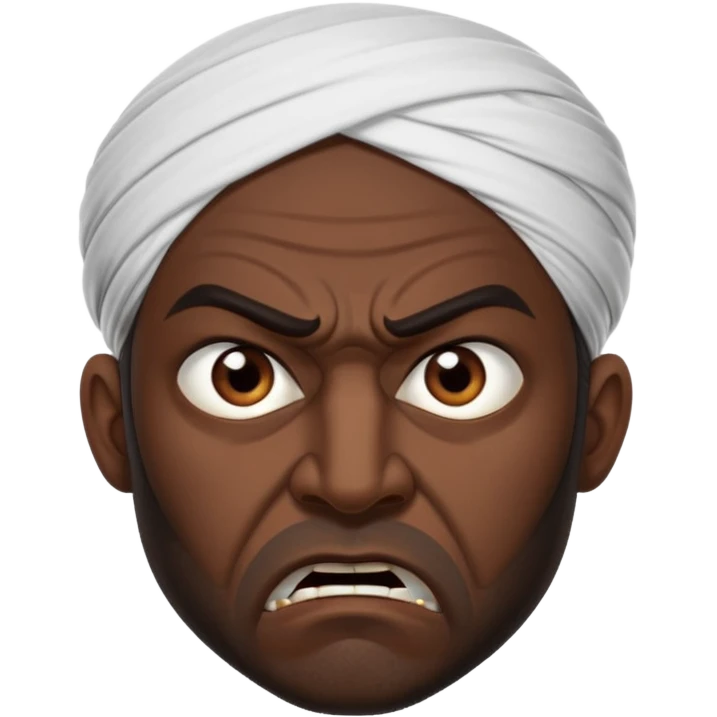 in profile, angry Iranian emoji