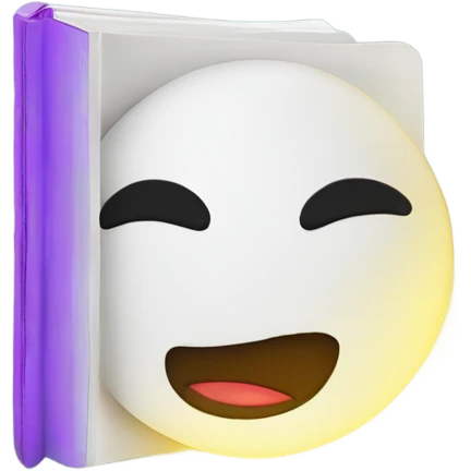emoji notebook with a flashing light coming out of it emoji