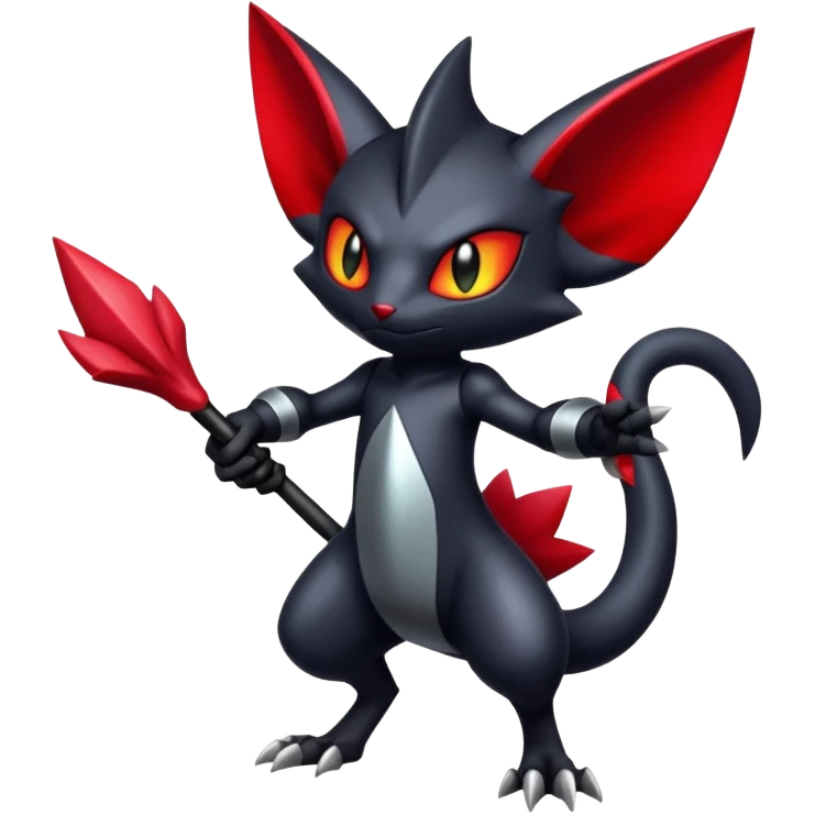 Shiny Dark Exotic Weavile-Darkrai-Torracat-Scizor-Hybrid-Creature emoji