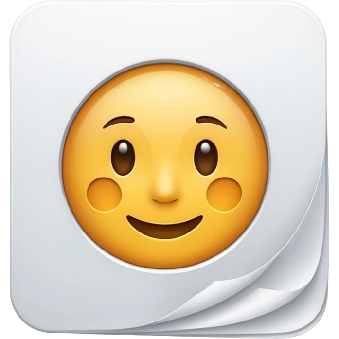 one white paper with text emoji