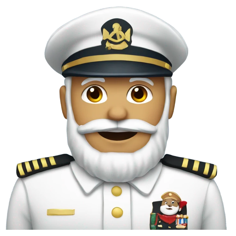 Santa in a marine uniform emoji