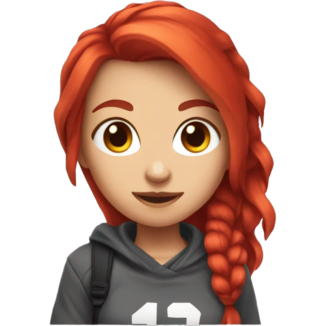 Gamer girl whit red hair emoji