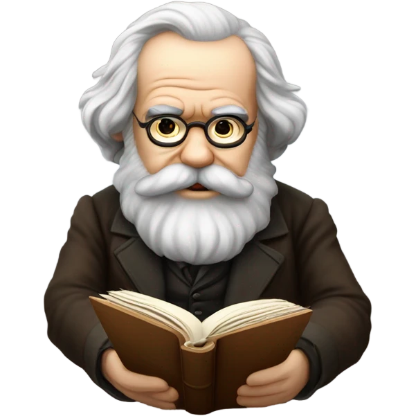 karl marx reading emoji