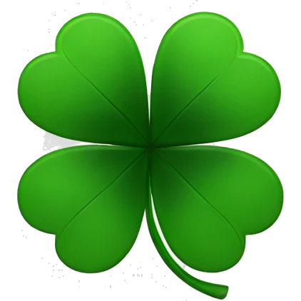 black 5 leaf clover emoji